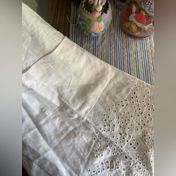 Johnny Was 4 For Love & Liberty White Embroidered Cardigan Sz M Línen Boho - Picture 8 of 12